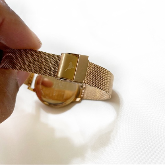 OLIVIA BURTON SEMI PRECIOUS ROSE GOLD MESH WATCH - Picture 3 of 10